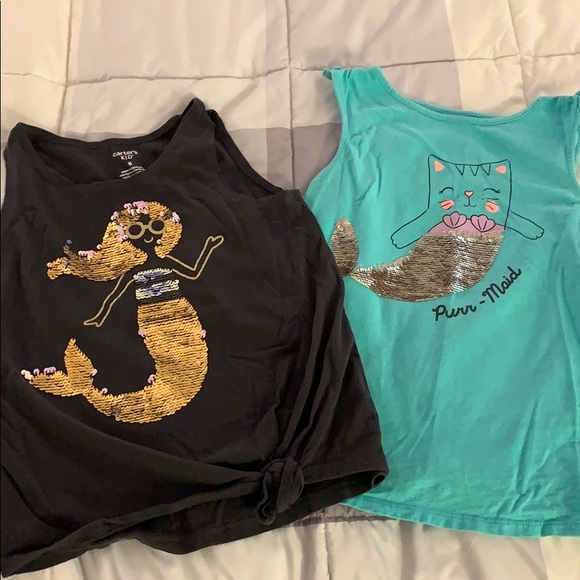 Carter's Other - 2 Carter’s flippy tank tops size 8